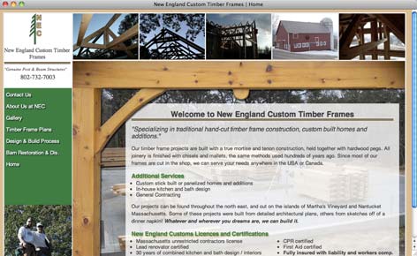 Website Client - New England Custom Timber Frames